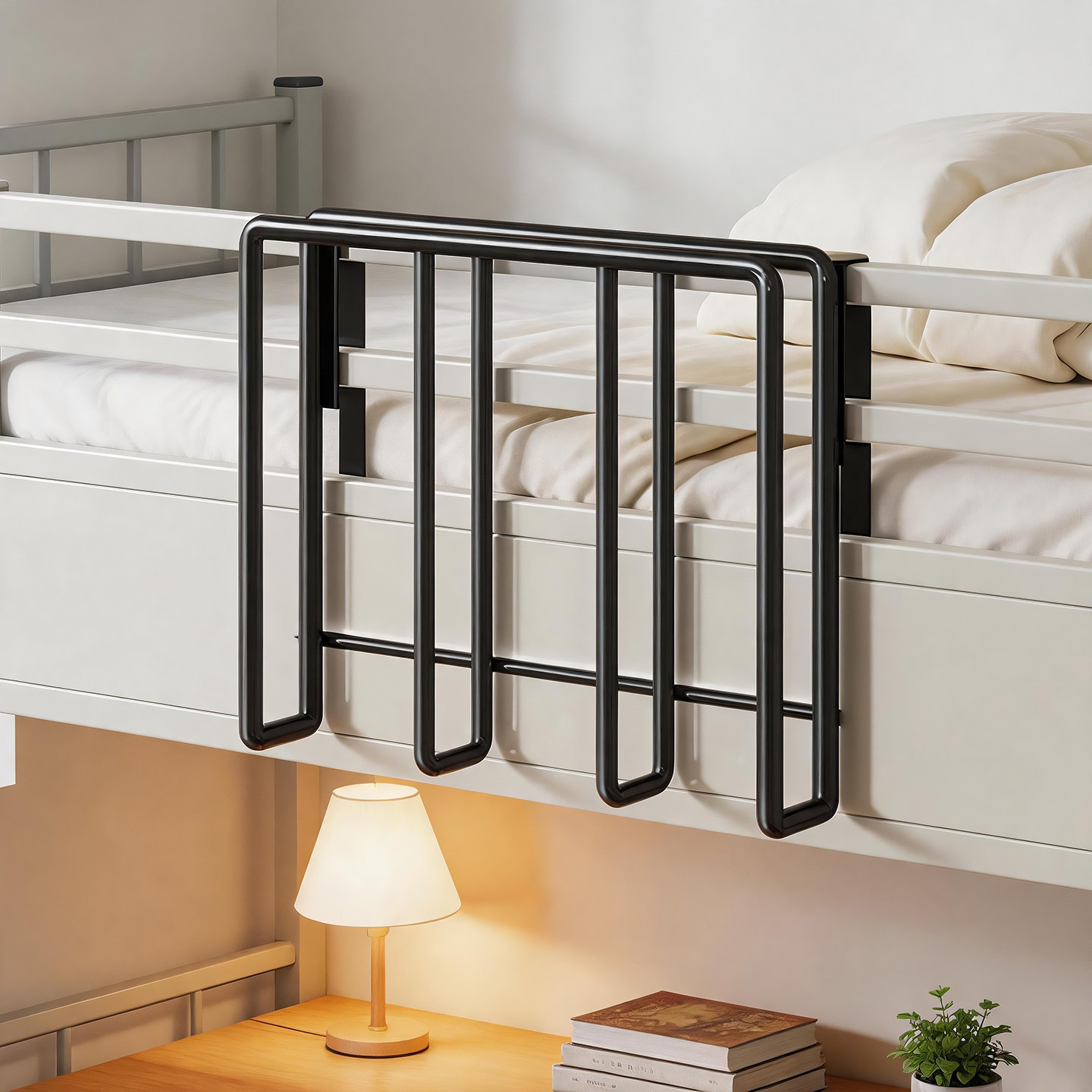 Folding table storage rack, multifunctional bedside shelf, dormitory renovation tool, small table stand for dormitory bed