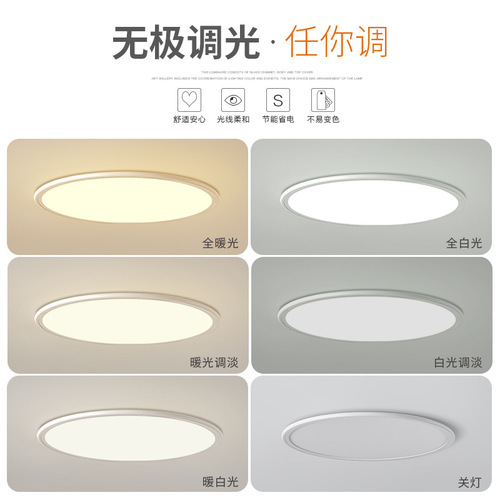 Full spectrum bedroom ceiling lamp led modern simple round personality creative atmosphere living room lamp study master bedroom lamp
