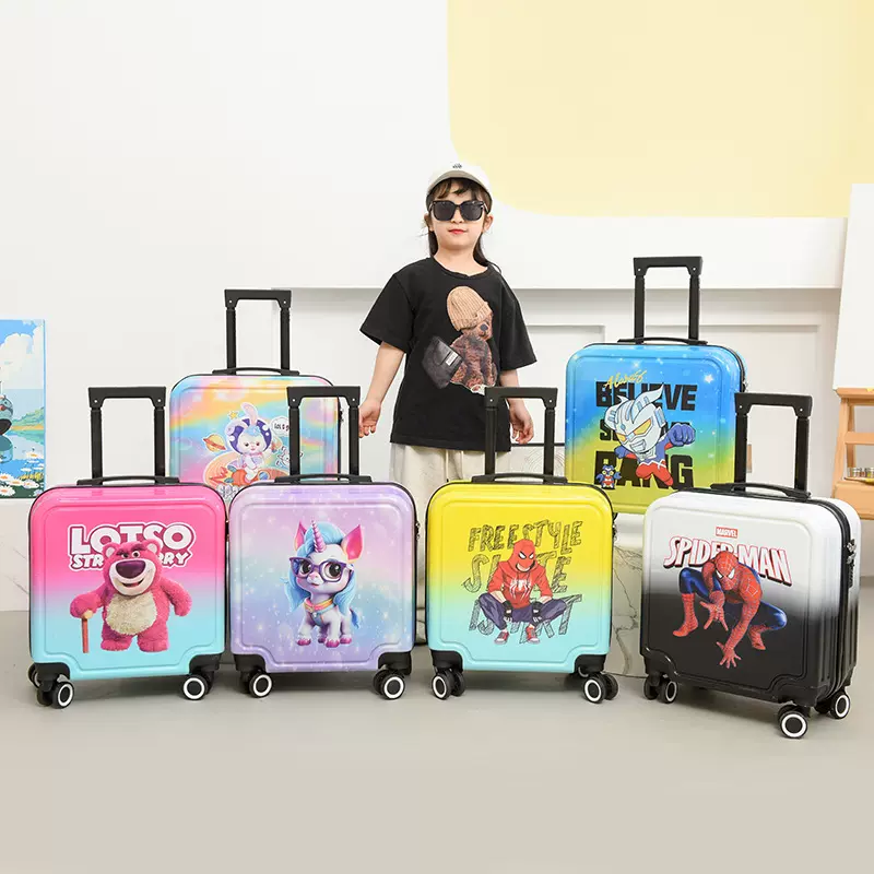 新款渐变卡通儿童行李箱万向轮密码锁儿童拉杆箱休闲旅行箱礼品箱