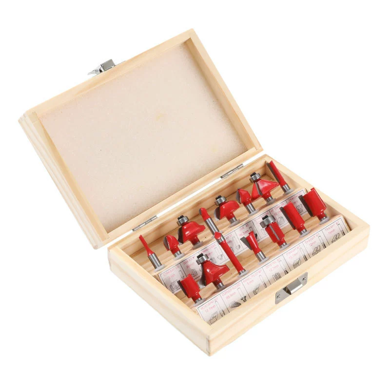 Комплект деревообрабатывающих фрезов Деревообрабатывающие фрезы 12 комплектов деревообрабатывающих сплавов фрезы плоские фрезы