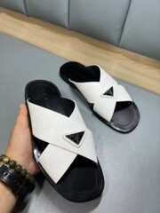 P家男士凉鞋夏季夹脚现货套脚露趾休闲鞋黑色防滑成年拖鞋高端