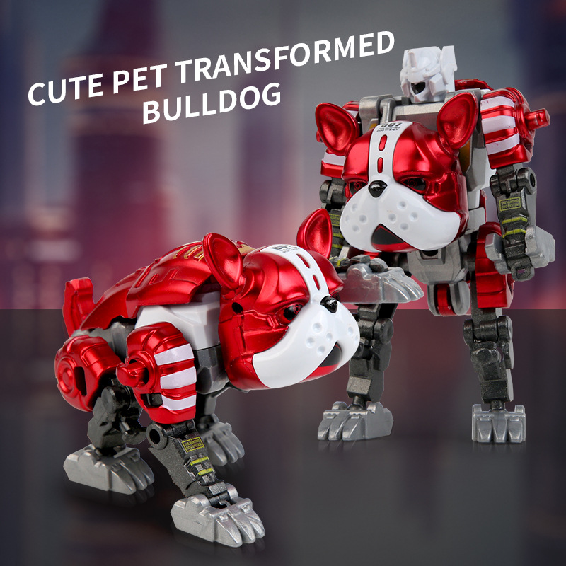 Transformation Dog Alloy Triple Transformation Warrior Robot Model Adornos Niños Juguetes Transfronterizo TEMU