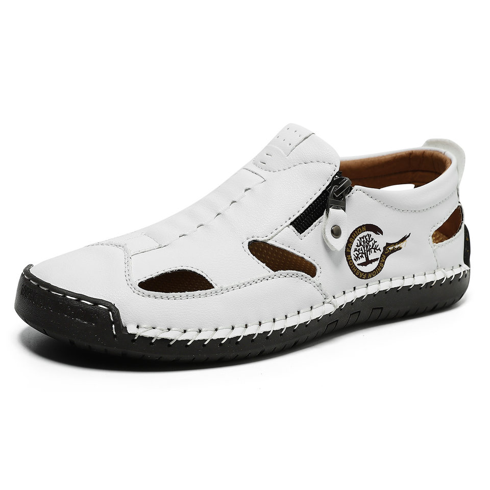 Dép sandal nữ bít mũi quai khâu thoáng khí chống trượt — F 6611m màu, F6611 hồng, F6611 kaki, F6611 màu vàng
