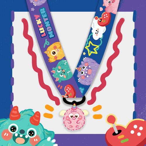 Astronaut mobile phone rope chest card holder hanging neck rope astronaut wide version non-neck cartoon long rope detachable foreign trade