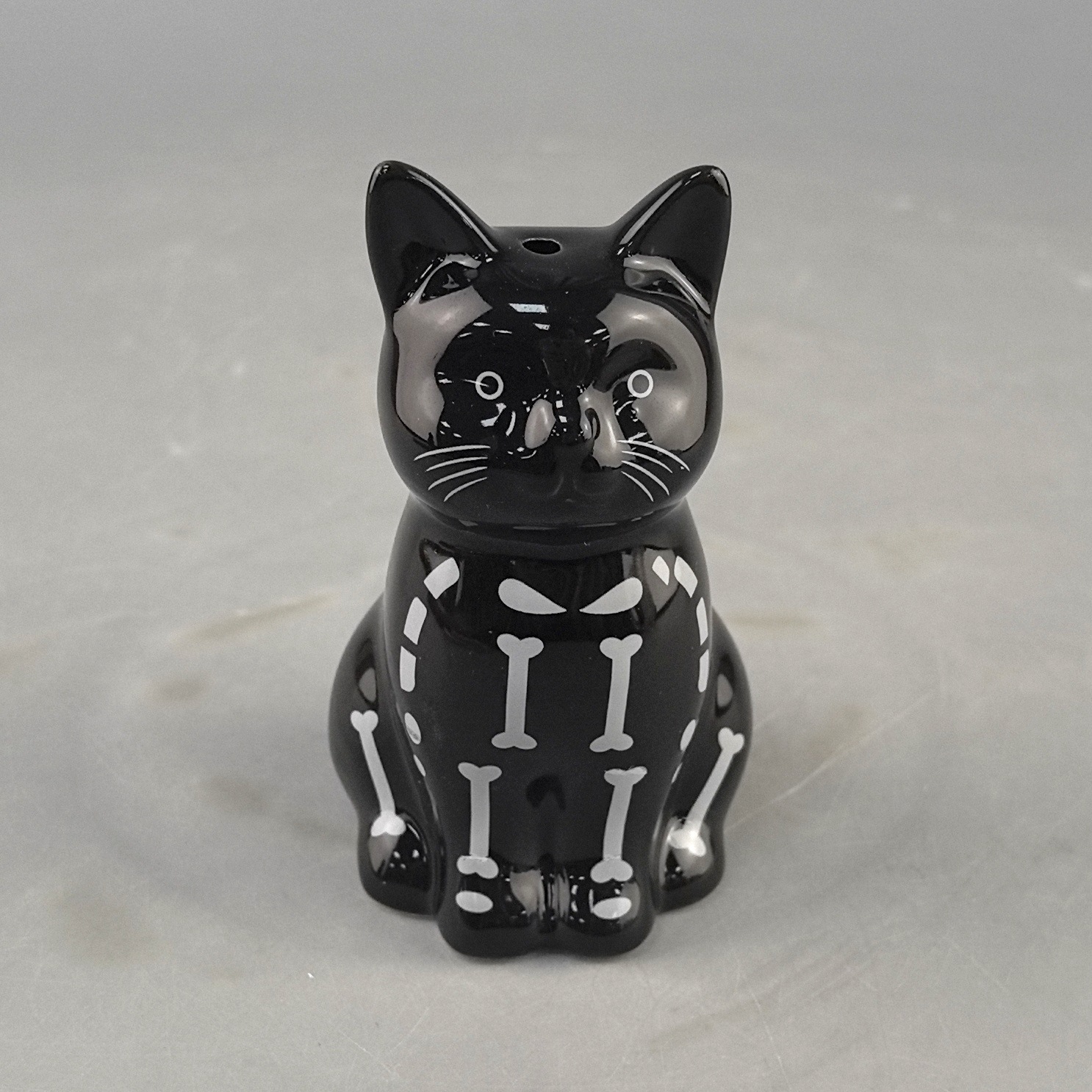 Cerámica de Halloween, lindo gato, sal de pimienta, ambiente de Halloween, exquisita artesanía de cerámica de alto valor