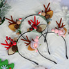 Sen family Christmas Antlers Hair hoop Hairdressing wholesale adult children Echinacea Berry Elk Head hoop Christmas gift