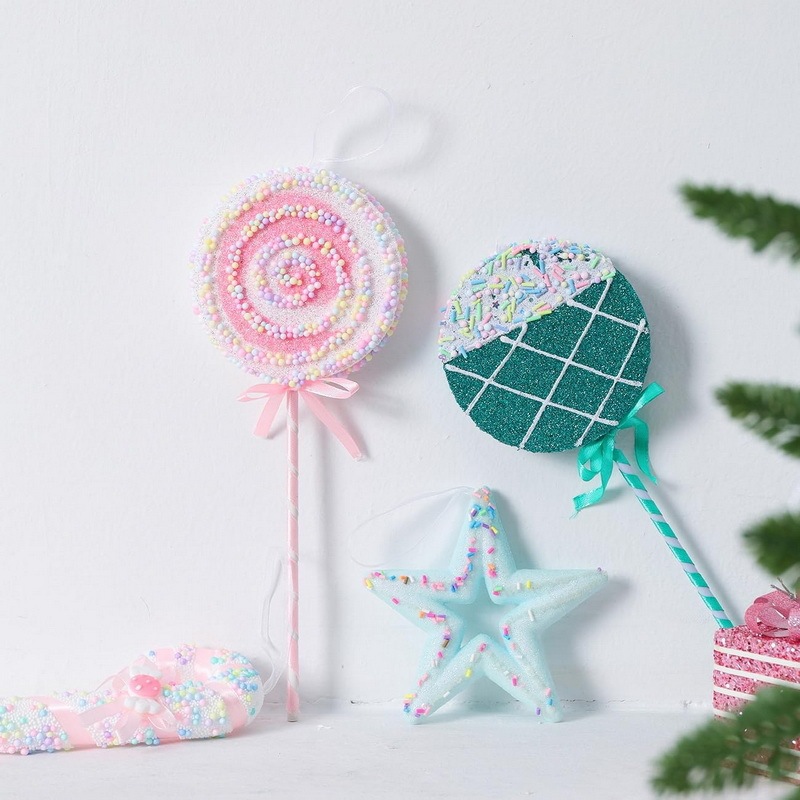 工場直接供給クリスマスツリーフォーム装飾子供用マカロンカラーキャンディーバークリスマスツリーペンダントホリデーギフト|undefined