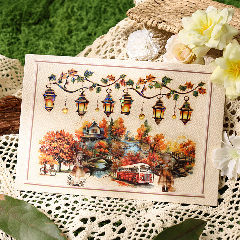 lámparas de estrella de mar, aceite especial, pegatinas láser impermeables para mascotas, bolsas de pegatinas de diario, pegatinas de lámpara retro transfronterizas