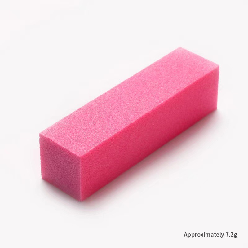 Nueva mini esponja rectangular de alta elasticidad transfronteriza, esponja especial para frotar uñas, tira de frotar de doble cara, herramienta de pulido multicolor