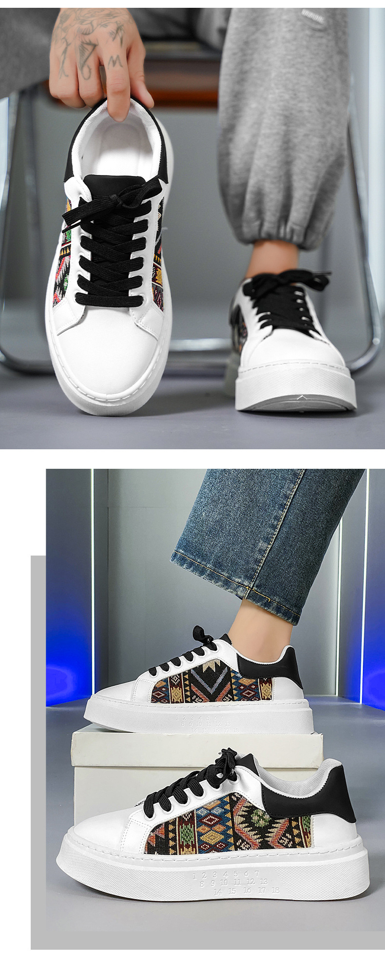 Chaussures pour hommes chaussures décontractées à plateforme de printemps chaussures de planche confortables à semelle basse antidérapantes et résistantes à l'usure pour hommes_voghion.com