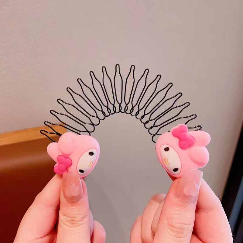 赤ちゃんの切れ毛加工品、子供用特別人気コーム、イチゴクマのヘアピン、女の子用固定加工品、プルヘアコーム|undefined