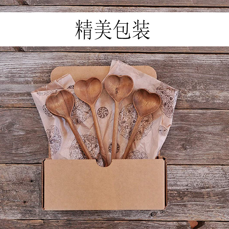 Arco en forma de corazón cuchara de madera Día DE LA Madre regalo mal de amor cuchara de madera cuchara de amor cuchara de madera transfronteriza Amazon