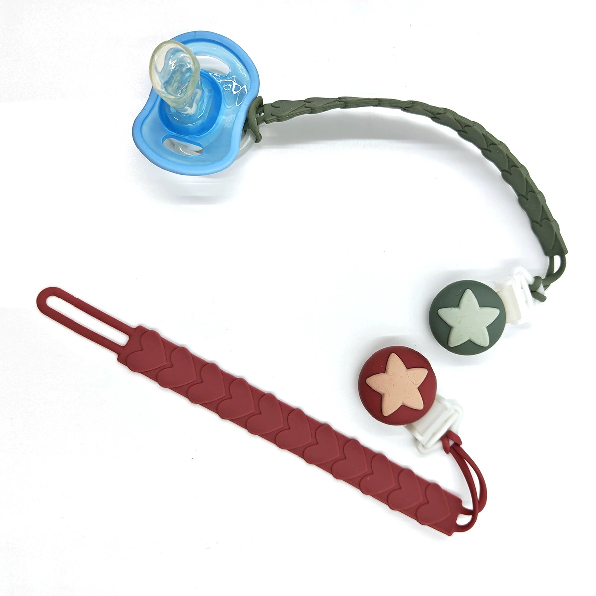 Lucky baby Teether, children's lanyard holder, silicone toy for correct bite, Reins leash for baby comfort, pacifier