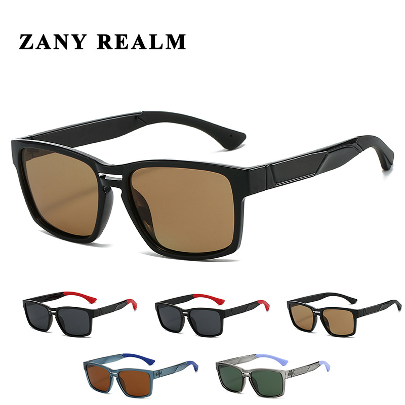 Gafas de sol de ciclismo de alta gama para hombres nuevos transfronterizos Gafas de sol polarizadas para exteriores Gafas de sol retro de color de empalme de doble viga