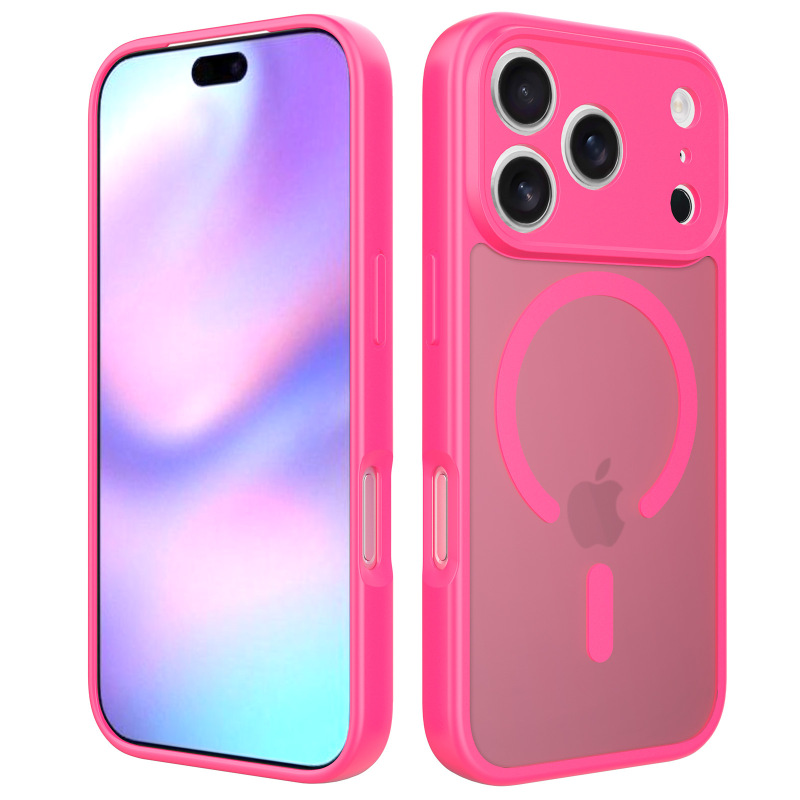 跨境苹果17promax手机壳磁吸iphone16e橙色精孔全包肤感15保护套|undefined