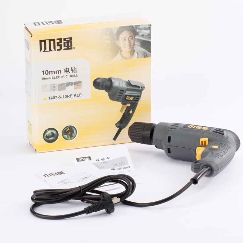 Pequeño taladro eléctrico de CA poderoso con taladro eléctrico de pistola 1407 500W regulador de velocidad de trabajo eléctrico doméstico inverso positivo