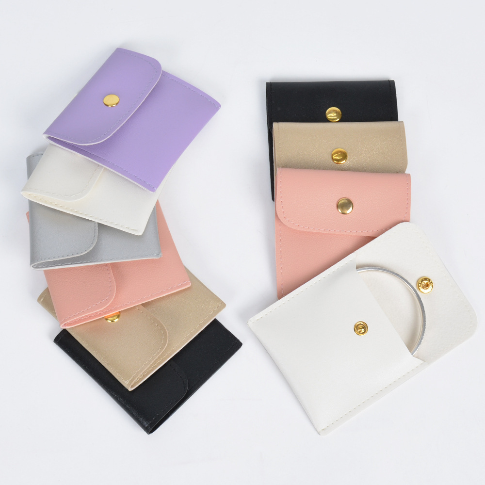10g Weight Jewelry Packaging Bags Classification 1 Piece Quantity Daily Occasion Pu Leather Material Solid Color Pattern Simple Style Style 1 Piece Pu Leather Simple Style Daily Solid Color Jewelry Packaging Bags 6