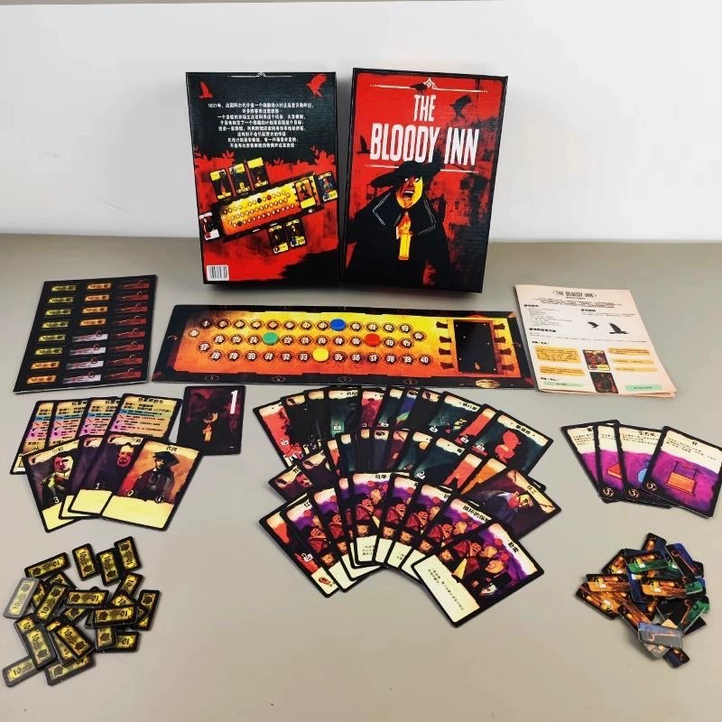 Настольная игра "Кровавый отель / The Bloody Inn" таверна, карточная китайская мрачная стратегия, 1–4 игрока, парти-игра