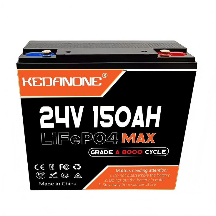 Batería de fosfato de hierro de litio de 24V 200Ah con alta potencia BMS recargable adecuada para RV RV off-road