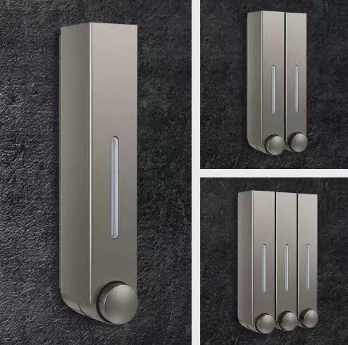 Punch wall-mounted manual pressure soap dispenser hotel bathroom shampoo and shower gel liquid bottle soap dispenser