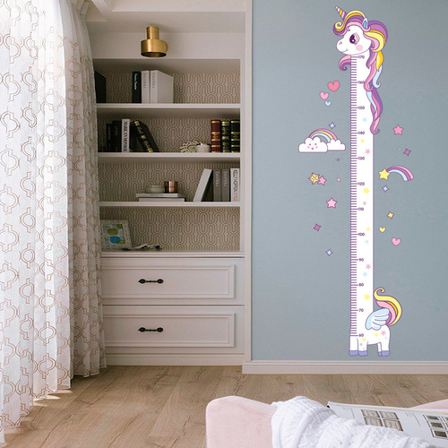 Lvkang CH57042 Starlight Unicorn Height Sticker Cartoon Children's Room Measurement Height Sticker Bedroom Decoration Sticker