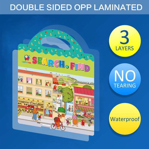 Cross-border sticker book wholesale children's 4-6 years old early education concentration training search and search scene sticker book