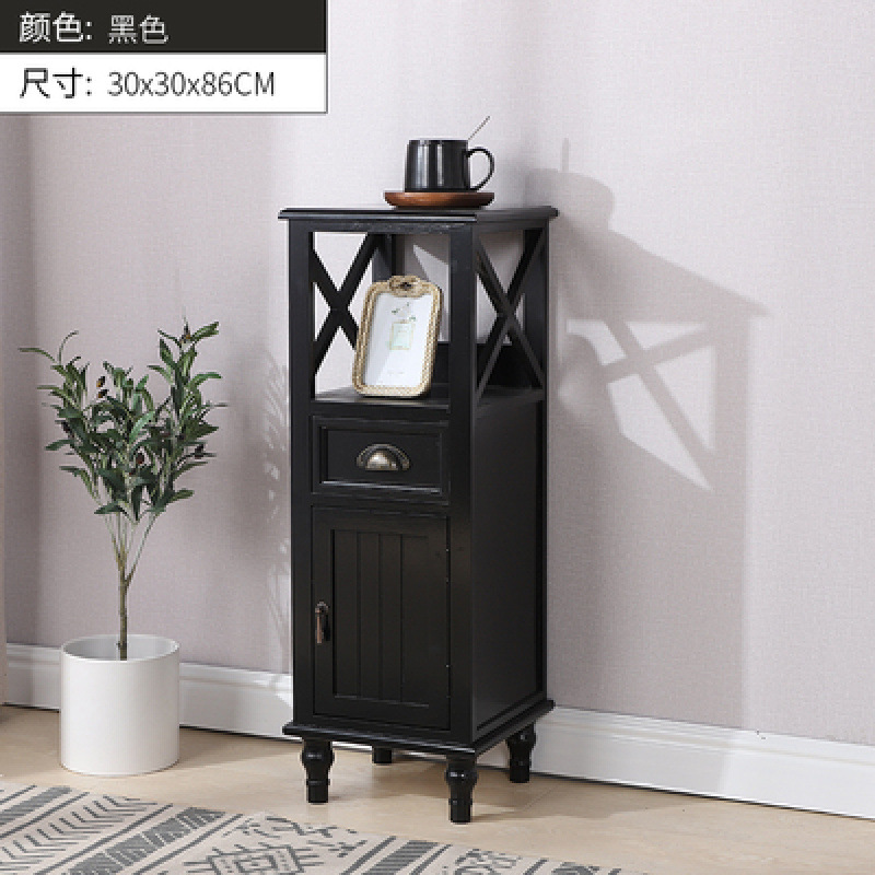 American retro meseta de cabecera de madera sólida hendidura pequeño vinícola tipo cajón 40CM gabinete de almacenamiento TV sala de estar vertical