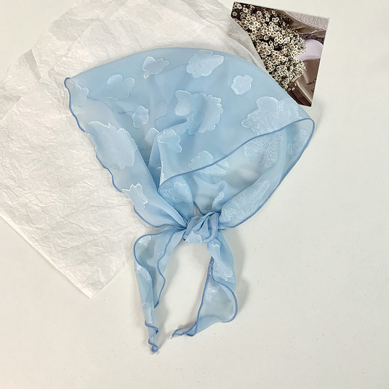 Pañuelo para el cabello pastoral femenino de verano nuevo estilo bufanda de seda sensación de alta calidad bufanda de flores bufanda triangular bufanda de cuello bufanda pequeña