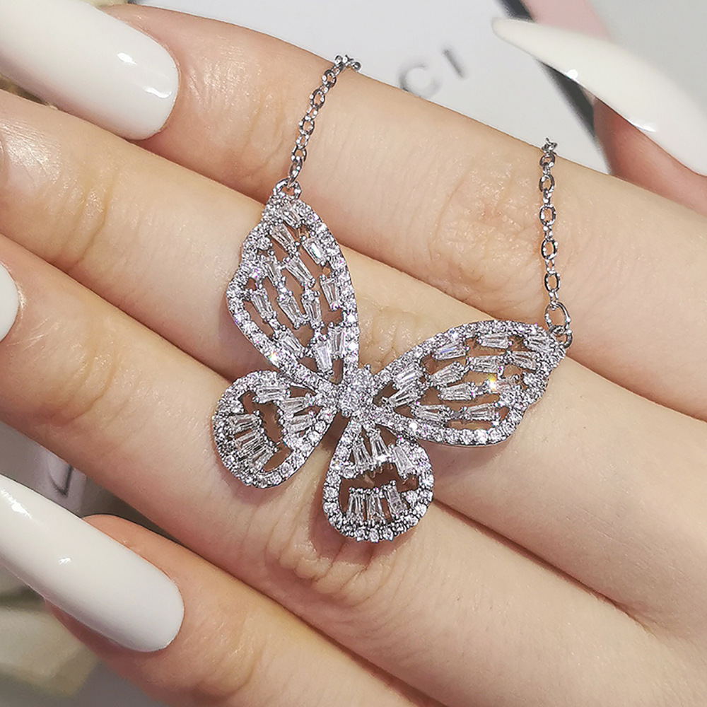 Set de trei piese cu inele, cercei și coliere cu elemente fluture populare r7146-e6092-x6092_voghion.com