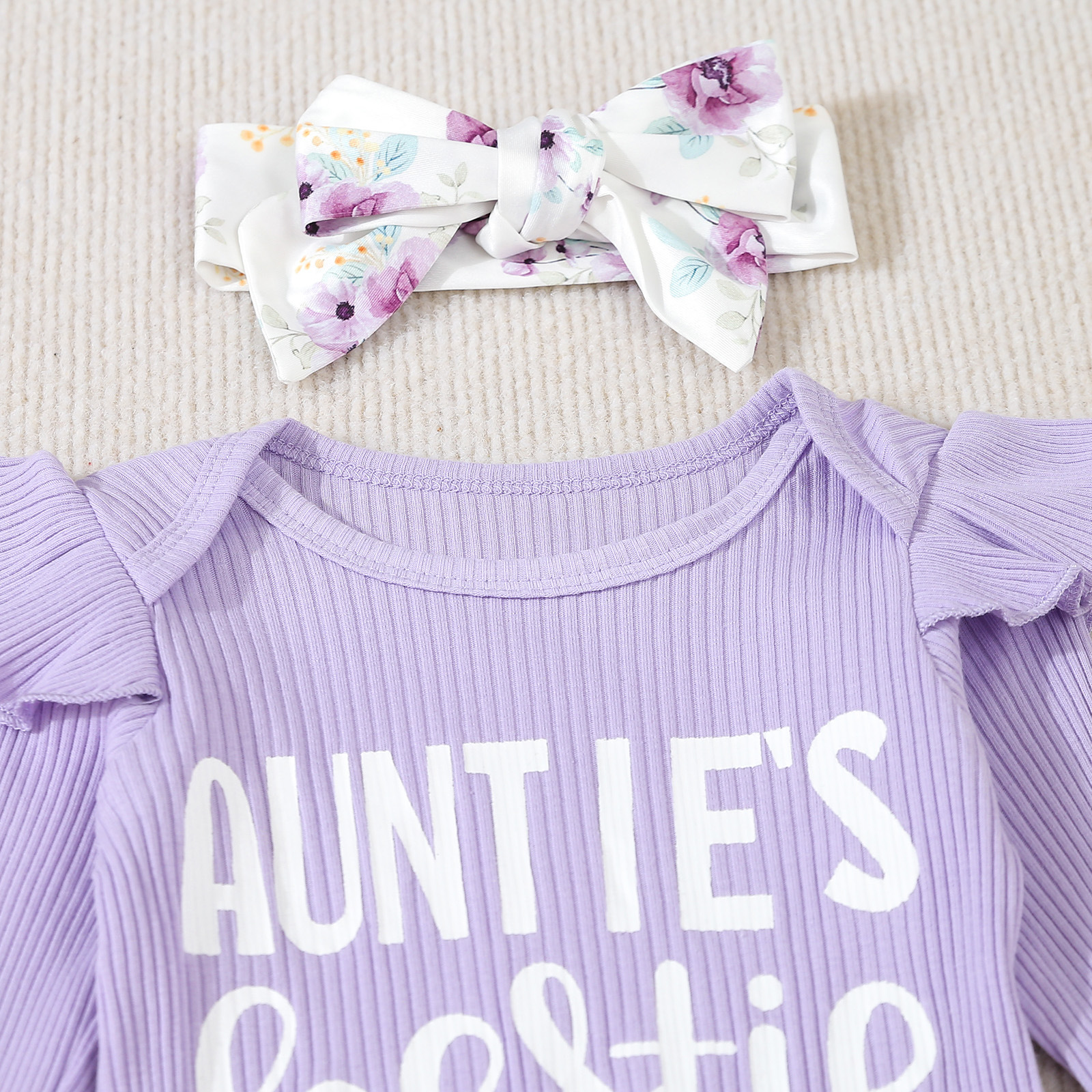 Baby oneie children' clothing, long crawling clothe for infant and young children, two-piece et of bell bottom_voghion.com