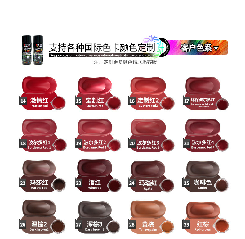 Haowei Plastic Self-Spraying Paint Abs Scratch Repair Hand-Spray Oil-Based Plastic Paint Interior Renovation Manufacturer Custom Wholesale