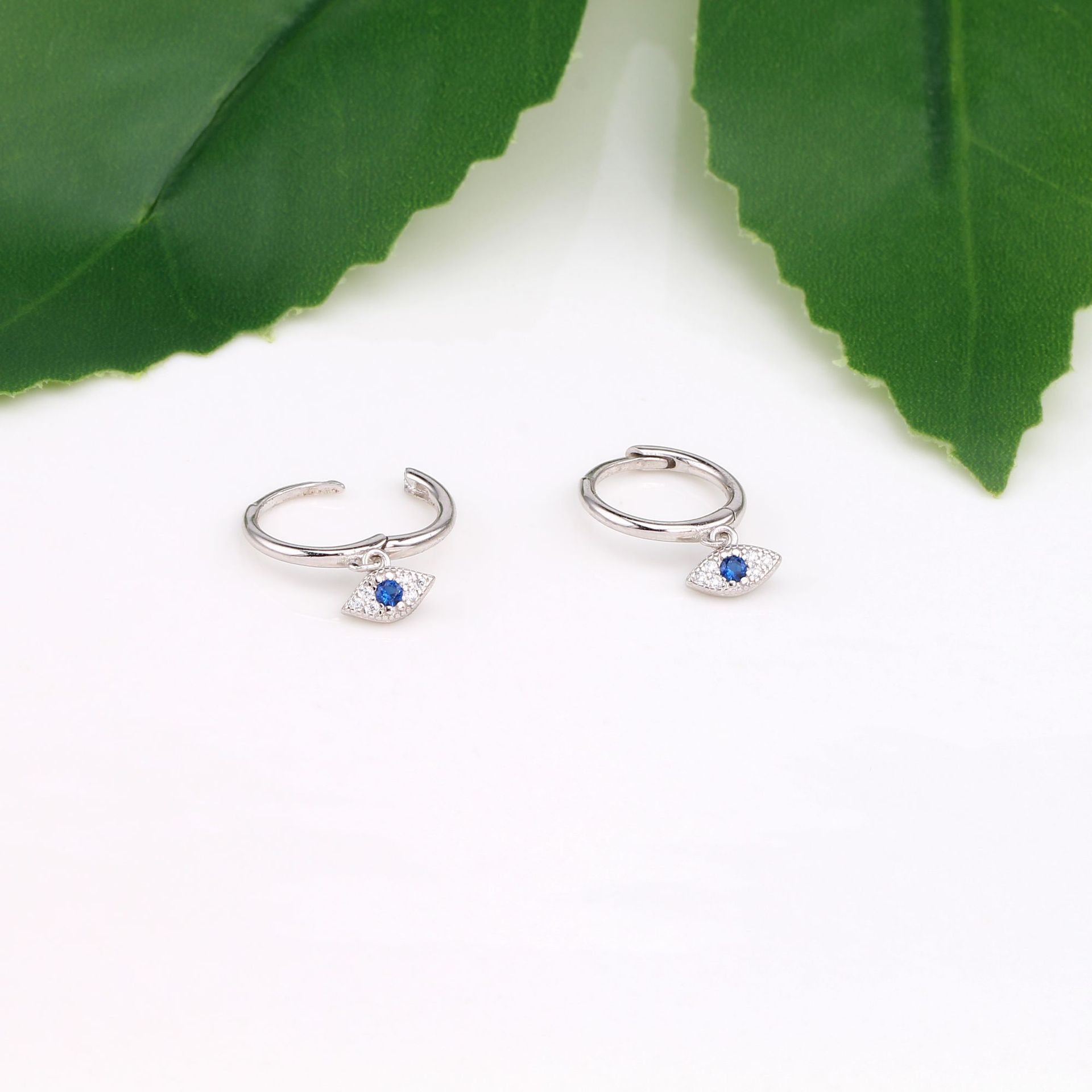 INS Style Style 1 Pair 925 Sterling Silver Zircon Devil'S Eye Drop Earrings