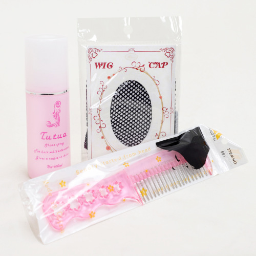 Manufacturer wholesale wig special care three-piece set five-piece set steel comb care solution hair care stand hair net