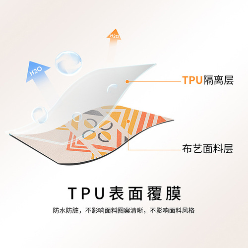 Bohemian TPU cotton and linen tablecloth no-wash waterproof and oil-proof living room tablecloth ethnic rectangular bed and breakfast tablecloth