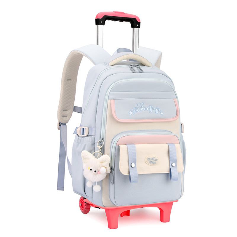 Pescado natural coreano bolso de tracción para estudiantes de secundaria, moda de gran capacidad para estudiantes de primaria de grado 3 - 6 bolso de tracción ligero