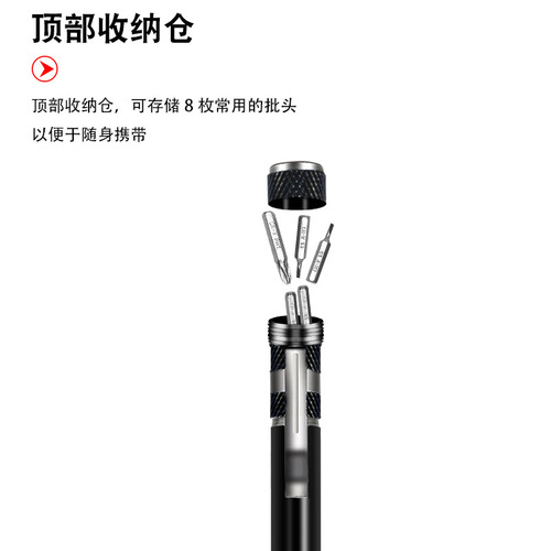 Multifunctional eight-in-one screwdriver, aluminum alloy combination disassembly pen, repair screwdriver, cross-shaped screwdriver