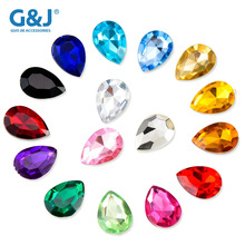 仿台亚克力尖底水滴钻倒角面异形水钻手机壳贴钻鞋包装饰DIY配件