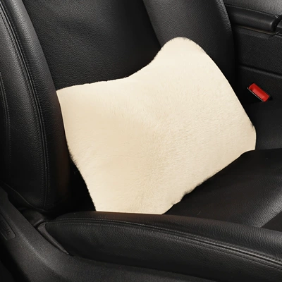 Car Plush Headrest, Waist Pillow, Waist support - beige-1-waist-support