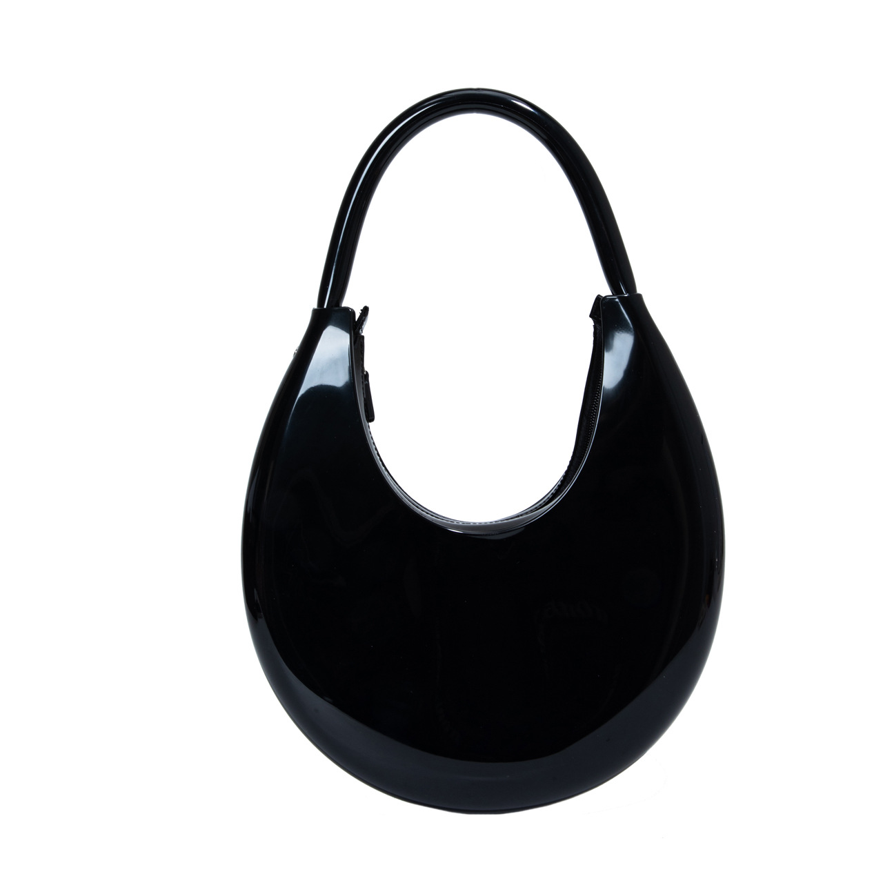 Cross-Border Trendy Minimalist Versatile Underarm Crescent Bag, Individual Texture Solid Color Plastic Shoulder Bag For Women - Thumbnail 6
