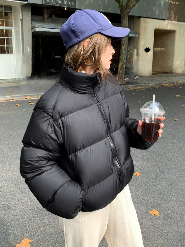 Winter short down jacket with down, 2024 years, oversize, increased thickness, Korean style