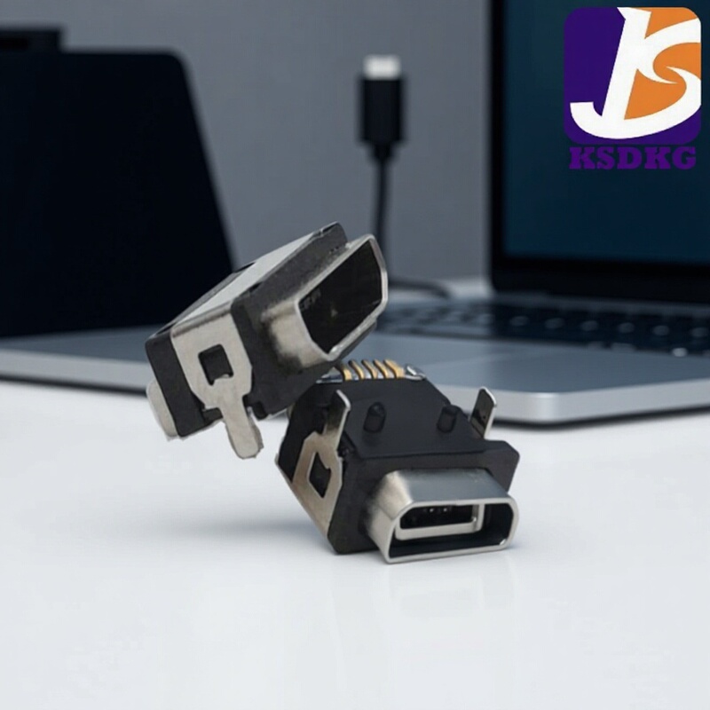 Mini USB Micro Socket 5Pin Sealed Waterproof USB Female Connector Manufacturer Direct Supply Waterproof USB Socket 5-Pin