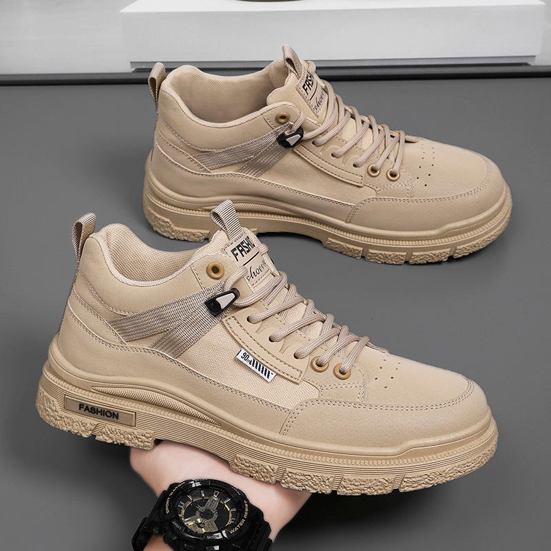 Zapatos de hombre 2024 otoño nuevo estilo de herramientas botas de viento Martin de trabajo deportivo casual impermeable suela gruesa resistente al desgaste de alto nivel y vello