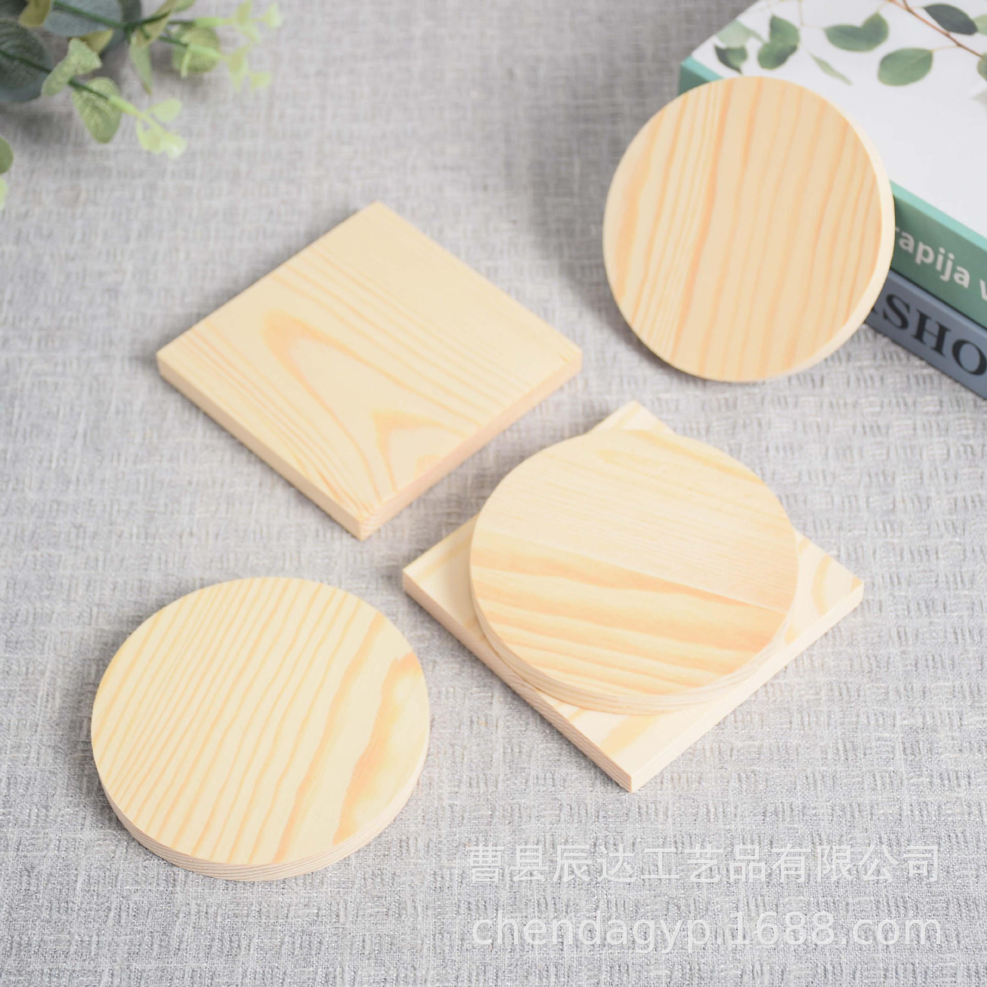 Irregular Wood Chips, Solid Wood DIY Handmade Model Materials, Kidsren's Handmade Wood Veneer Painting Round Square Wood Blocks