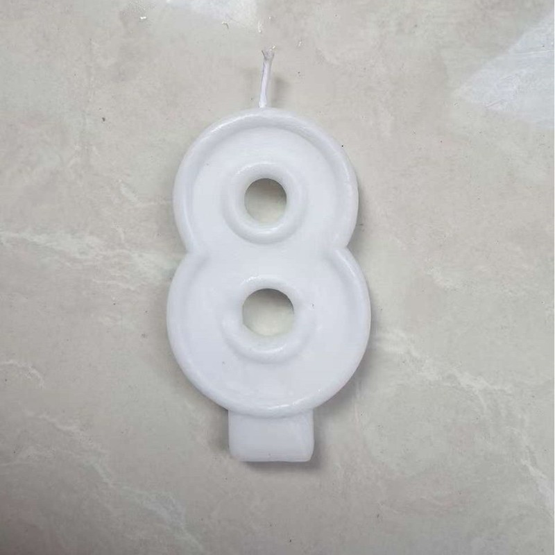 厂家直销跨境专用各种粘粉数字0-9生日蛋糕蜡烛白胚派对发光|undefined