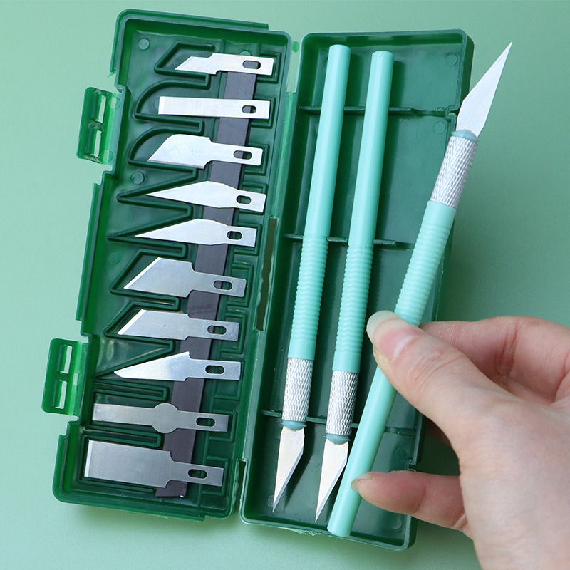13件雕刻刀橡皮章刻刀剪纸雕花小刀工具套装手工制作美工刀模型刀
