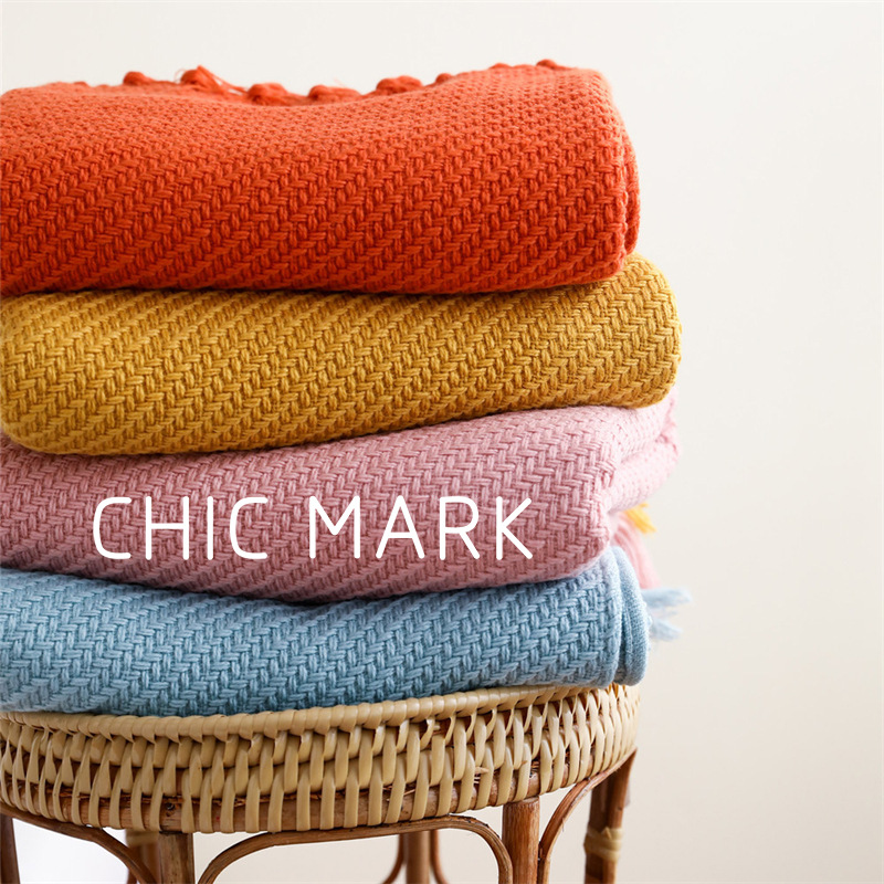 沙發毯蓋毯梭織毯床旗夏涼毯毛線毯午休床尾毯線毯航空毛毯批發