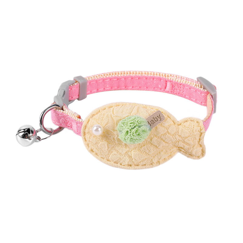 Collar para mascotas con campana, collar para mascotas de pez pequeño, collar para gatos, lindo y de alto valor, fabricante de baberos para gatos ajustables