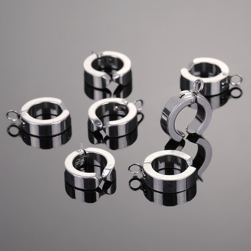 Glossy universal classic earrings for men and women stainless steel