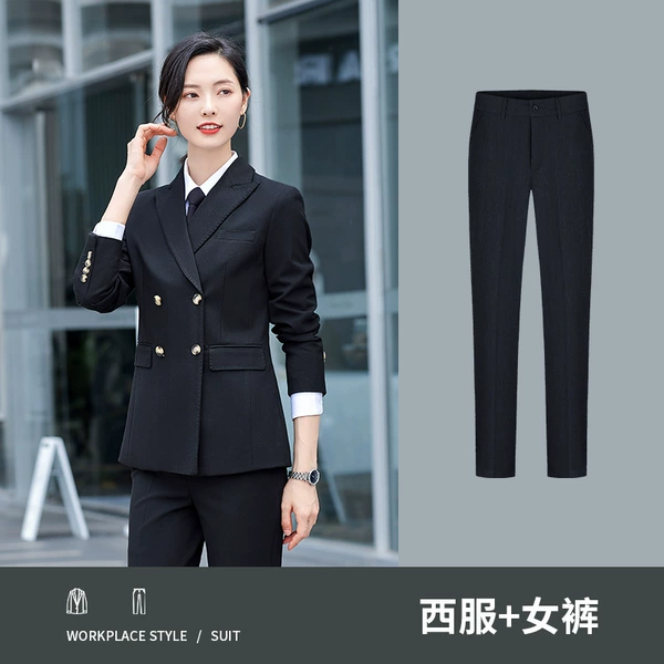 670-2 Black suit+women's pants-female