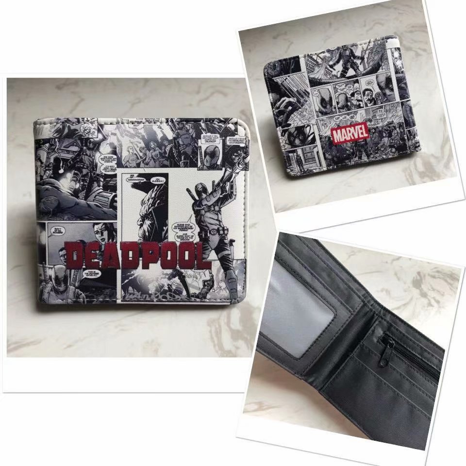 Deadpool deadpool cartera corta Marvel Avengers superhéroe pu cambio cartera